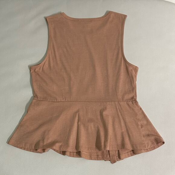 Express Pink Embellished Peplum Tank Top - Picture 2 of 6